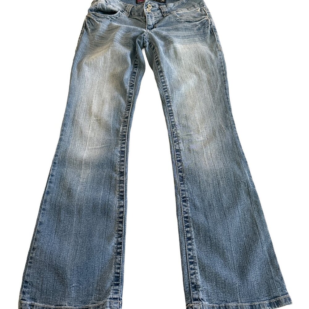 Grane Selma Low Rise Curvy Boot Blue Jeans Junior Sz 5 Short